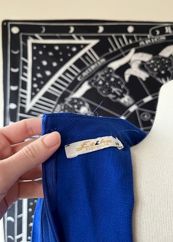 Saks Mavisi Elbise - Görsel 7