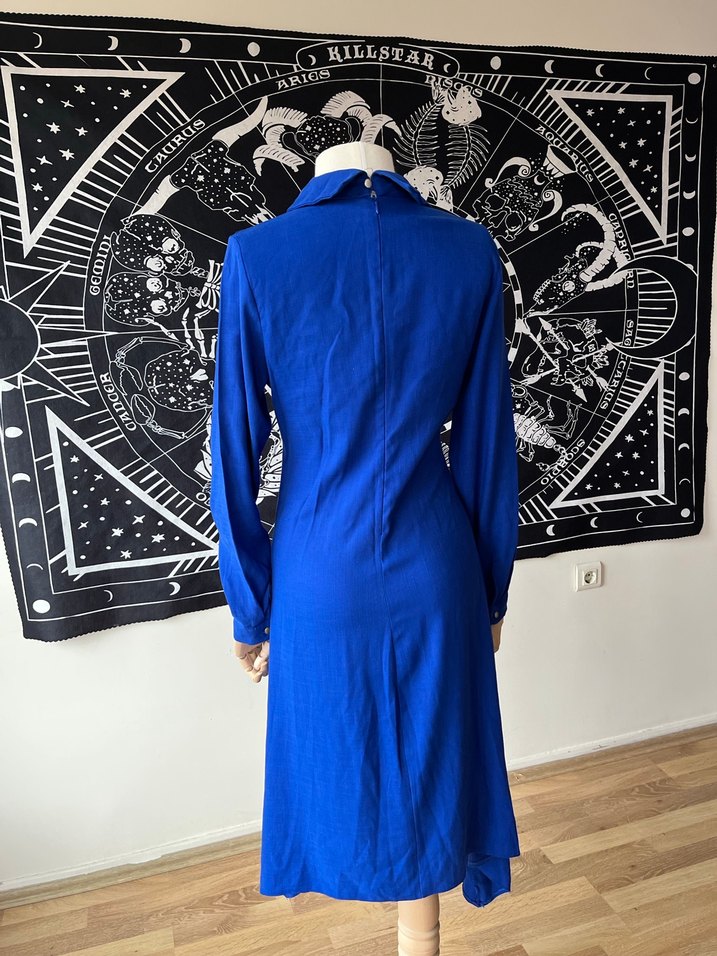 Saks Mavisi Elbise - Görsel 5