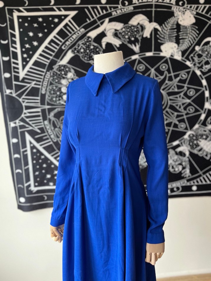 Saks Mavisi Elbise - Görsel 2