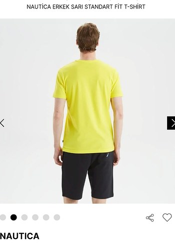 Nautica Erkek Sarı Standart Fit Tişört - Görsel 4