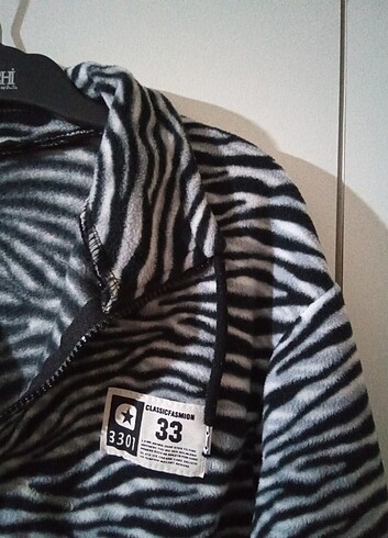 Diğer Zebra Desenli Polar Sweatshirt 