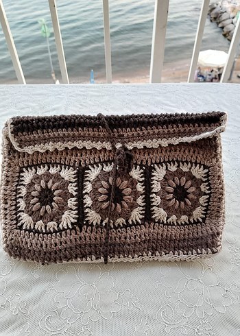 Bohem Nakışlı Örgü Kitap/Tablet Cantasi