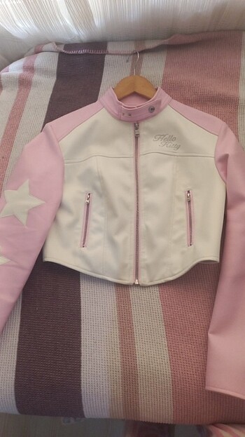 Hello kitty deri ceket