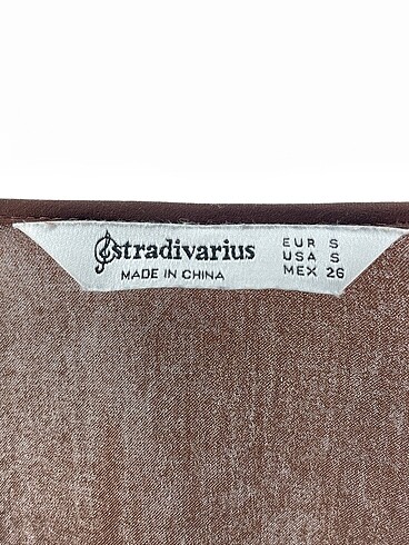 s Beden kahverengi Renk Stradivarius Bluz %70 İndirimli.