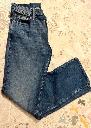 Calvin Klein Koyu Mavi Yikamali Denim Jean