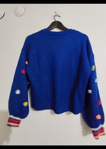 Defacto :Renkli Ponpon Detaylı Kadın Triko Kazak - Görsel 2