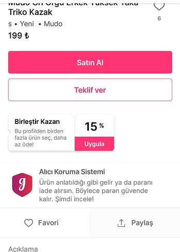 Mudo :Gri Örgü Kapüşonlu Erkek Kazak - Görsel 8