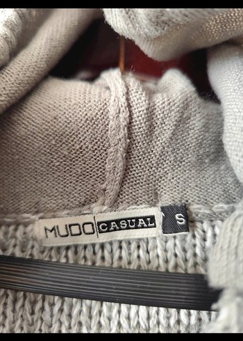 Mudo :Gri Örgü Kapüşonlu Erkek Kazak - Görsel 6