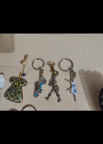 Renkli Püsküllü Kadın Anahtarlık Seti - Görsel 3