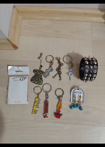 Renkli Püsküllü Kadın Anahtarlık Seti - Görsel 2