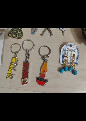 Renkli Püsküllü Kadın Anahtarlık Seti - Görsel 4