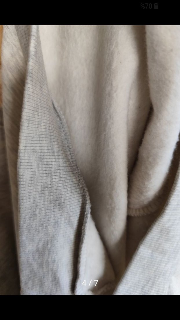 BSL : Gri Kadın Uzun Kollu Fırfırlı Triko - Görsel 4