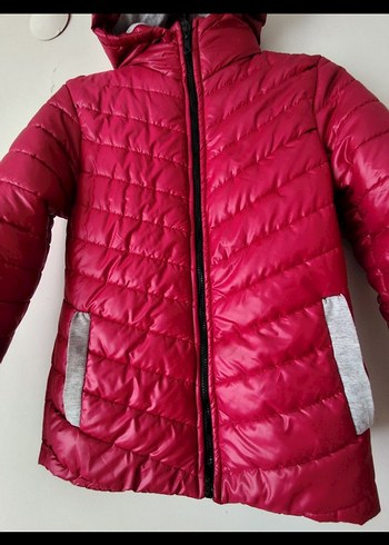 Kpırmızı Kapüşonlu Kadın Kışlık Ceket - Görsel 4