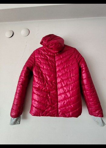 Kpırmızı Kapüşonlu Kadın Kışlık Ceket - Görsel 2