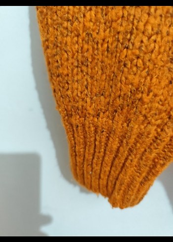 Kinitwert :Turuncu Boğazlı Örgü Kadın Kazak - Görsel 4