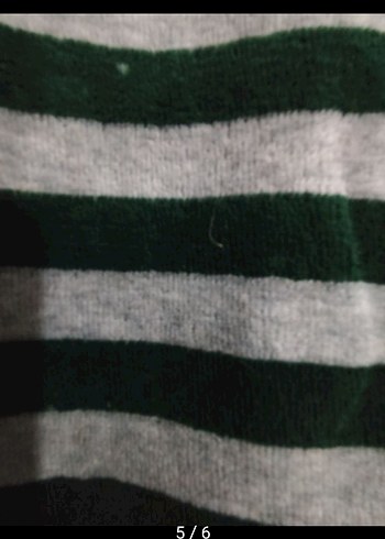 Addax Yeşil Çizgili Kapüşonlu Sweatshirt - Görsel 4