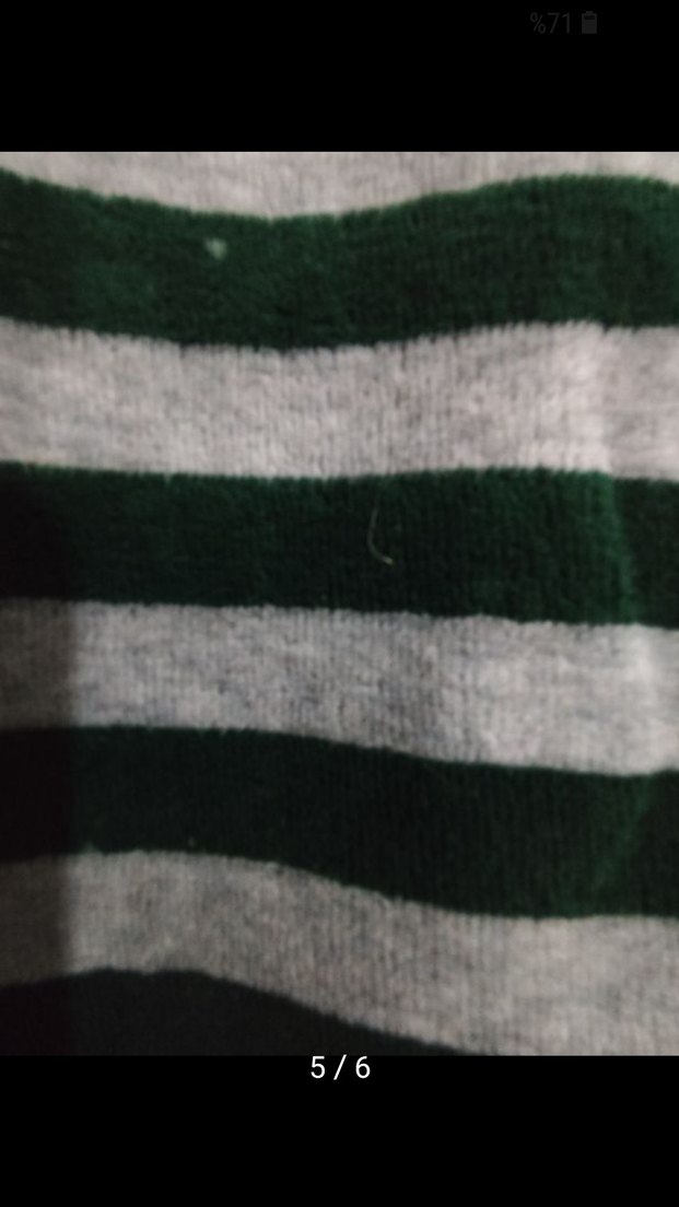 Addax  Yeşil Çizgili Kapüşonlu Sweatshirt - Görsel 4