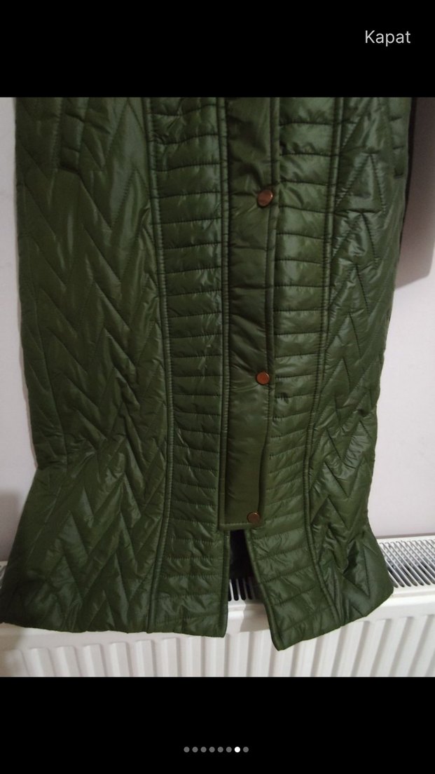 Meri: Kadın Yeşil Uzun Kürklü Kış Kabanı - Görsel 5