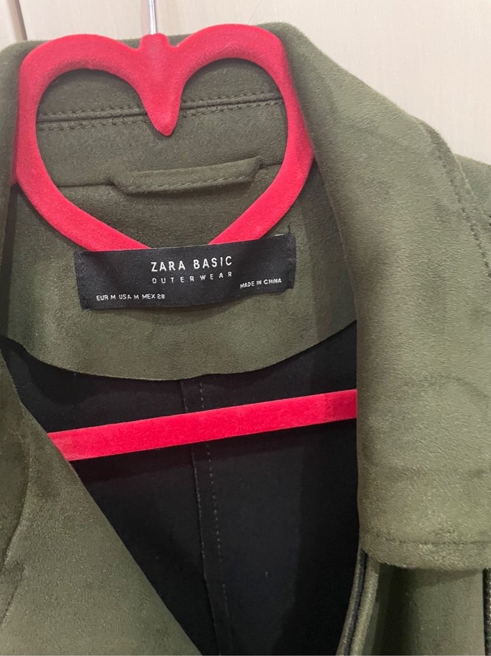 Kadın Yeşil Süet Biker Deri Ceket - Görsel 3