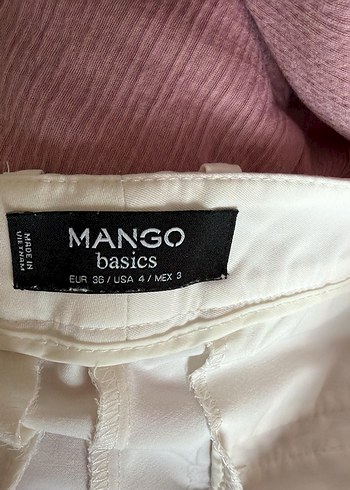 Beyaz Kadın Kumaş Pantolon - Görsel 3