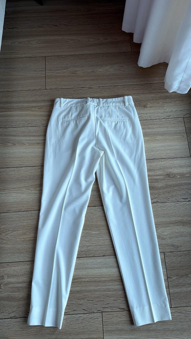 Beyaz Kadın Kumaş Pantolon - Görsel 2