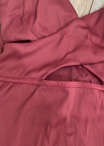 Bordo Drapeli Midi Strappy Mayo - Görsel 2