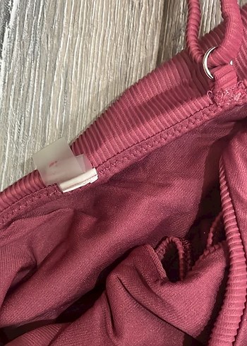 Bordo Drapeli Midi Strappy Mayo - Görsel 4