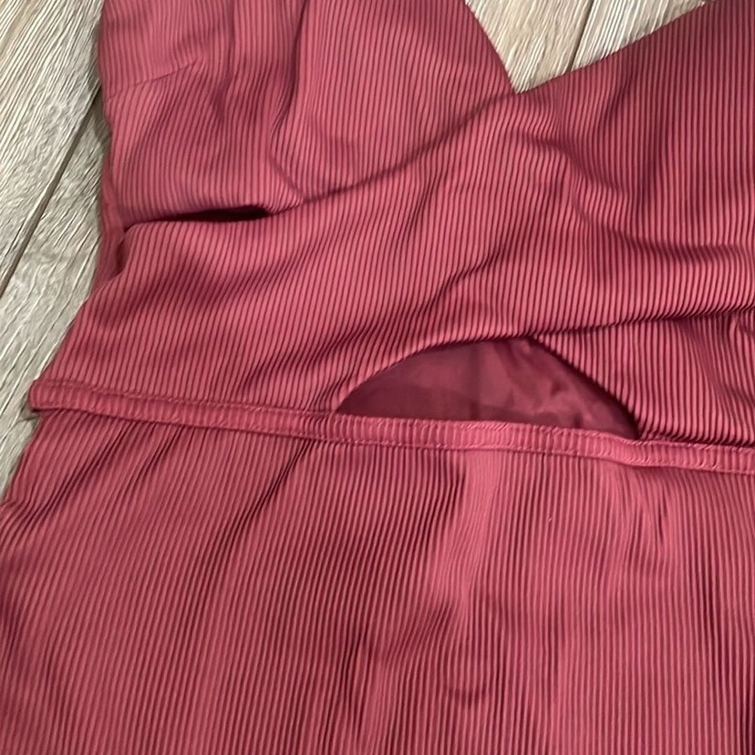 Bordo Drapeli Midi Strappy Mayo - Görsel 2