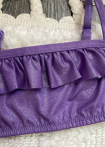 Parlak Mor Kız Çocuk Bikini - Görsel 3