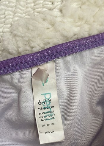 Parlak Mor Kız Çocuk Bikini - Görsel 5