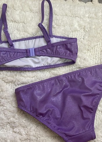 Parlak Mor Kız Çocuk Bikini - Görsel 6
