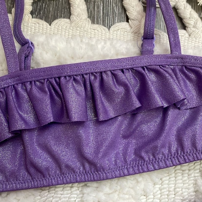 Parlak Mor Kız Çocuk Bikini - Görsel 3