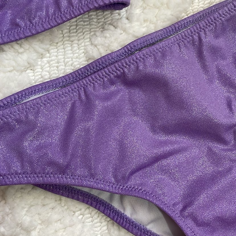 Parlak Mor Kız Çocuk Bikini - Görsel 2