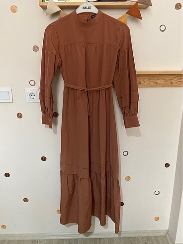 LC Waikiki Taba rengi LCW modest elbise