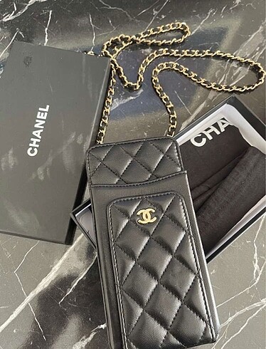 Beden siyah Renk Chanel telefonlu+ cüzdan kartlık
