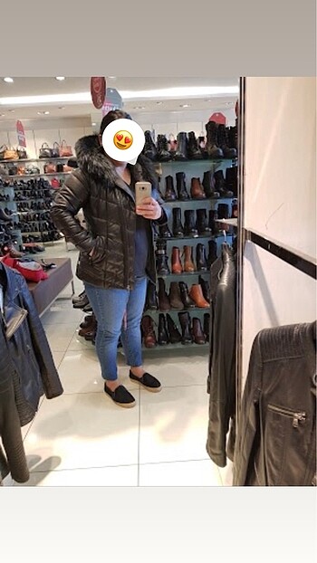 xl Beden Derimood deri mont