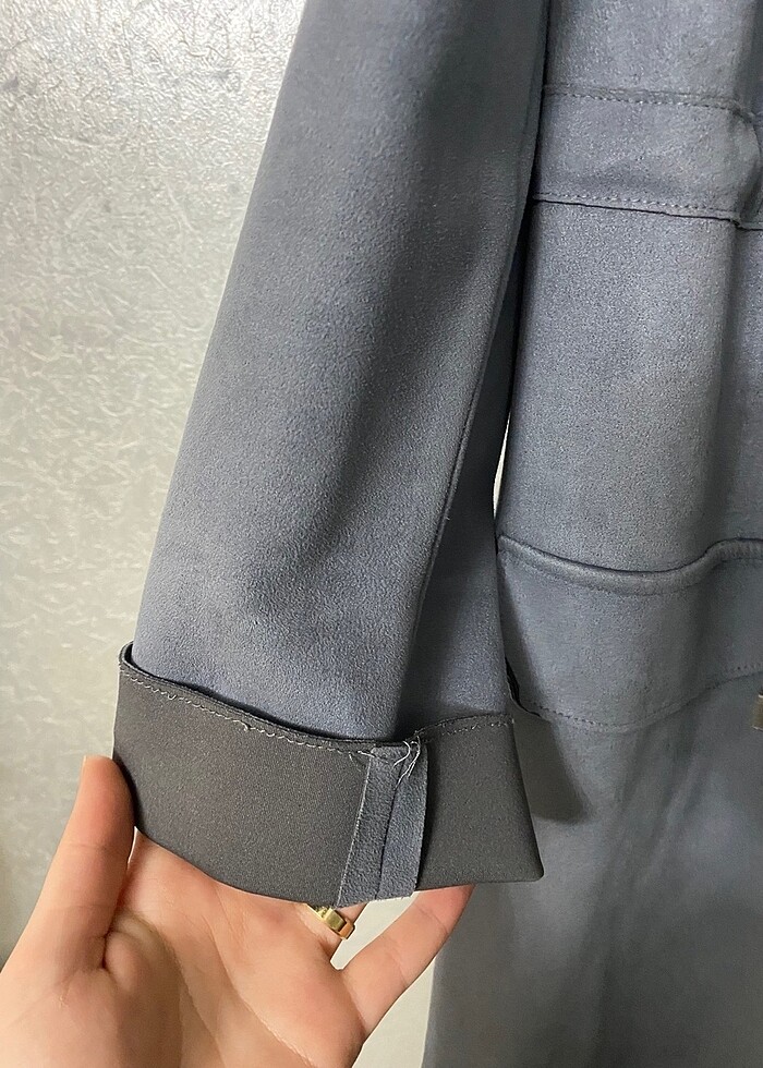 Parka Hırka süet - Görsel 4