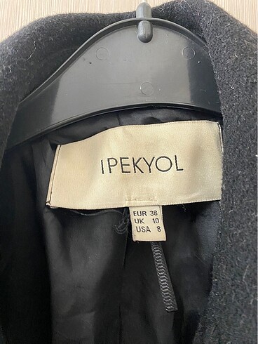 38 Beden Ipekyol Kaşe Kısa Kaban
