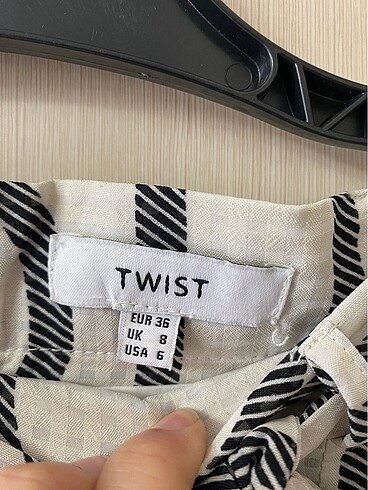 36 Beden beyaz Renk Twist Pantolon