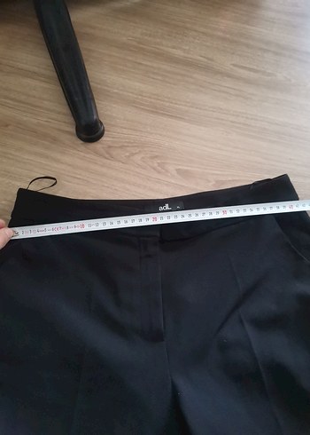 AdL Siyah Yırtmaçlı Cepli Kadın Pantolon - Görsel 3