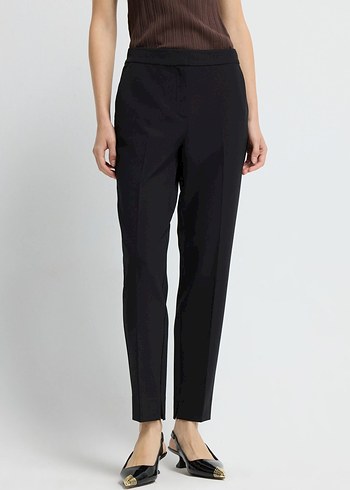 AdL Siyah Yırtmaçlı Cepli Kadın Pantolon - Görsel 8