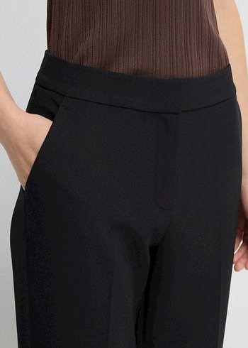 AdL Siyah Yırtmaçlı Cepli Kadın Pantolon - Görsel 2