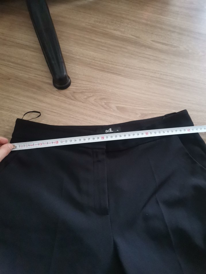 AdL Siyah Yırtmaçlı Cepli Kadın Pantolon - Görsel 3