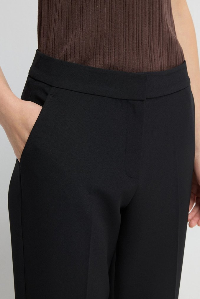 AdL Siyah Yırtmaçlı Cepli Kadın Pantolon - Görsel 2