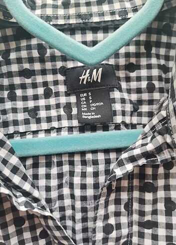 H&M H&M ekoseli puantiyeli gömlek 