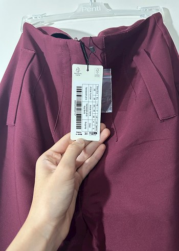 36 Beden Bordo Kadın Kumaş Pantolon