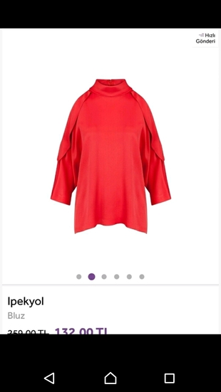 36 Beden ipekyol etiketli kırmızı bluz