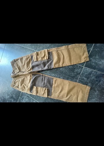 Bej ve Gri Kemerli Rahat Kadın Pantolon
