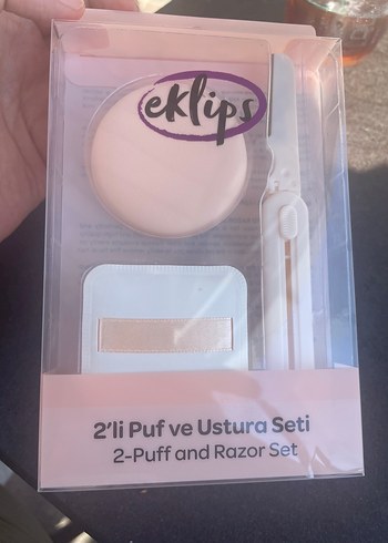 Eklips Eklips 2'li Puf ve Ustura Seti - Pembe