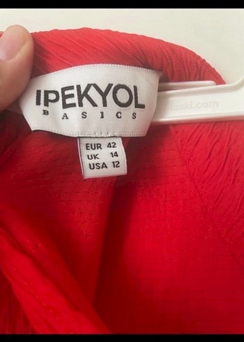 42 Beden kırmızı Renk Kırmızı Kadın Uzun Kollu bluz